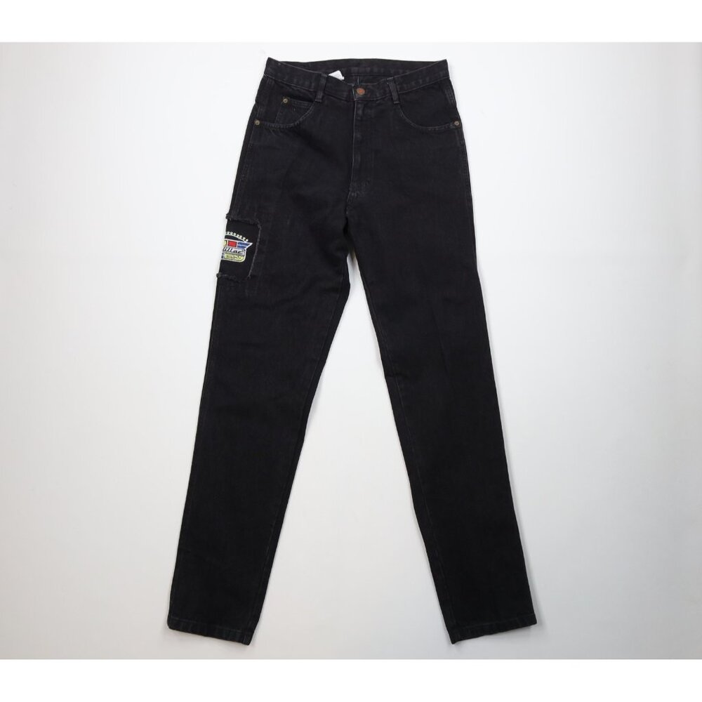 Deadstock Vintage 90s Cadillac Car Mens 32x34 Spell Out Straight Leg Jeans USA